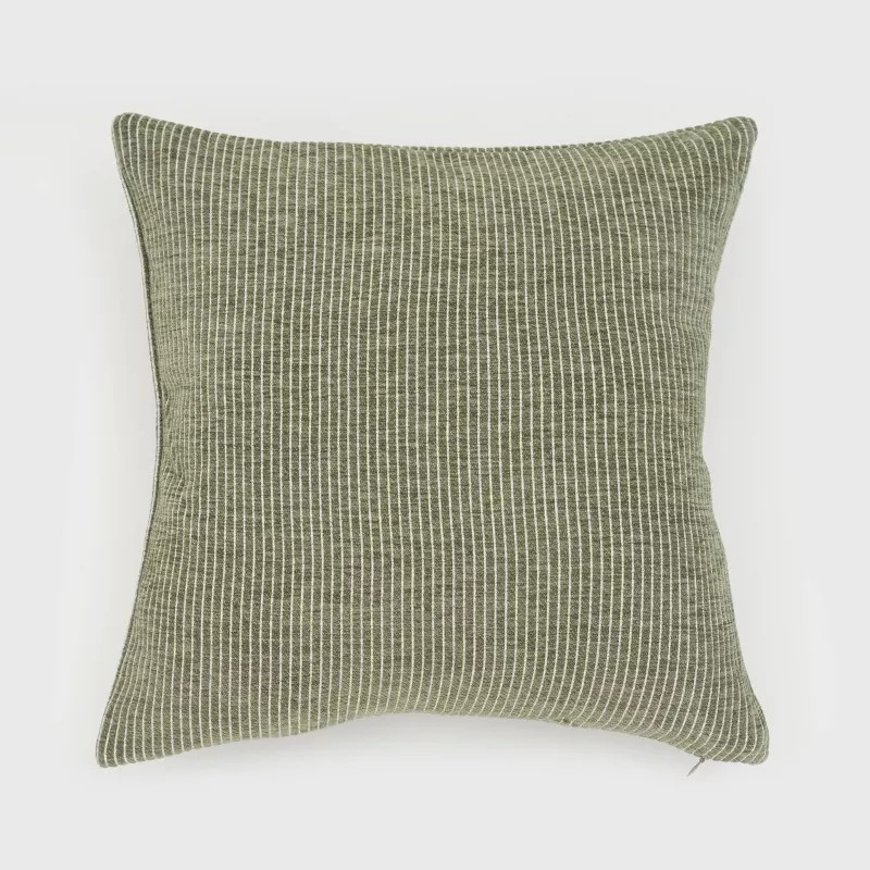 18"x18" Nea Striped Chenille Woven Square Throw Pillow - freshmint | Target