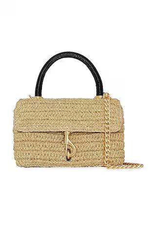 Rebecca Minkoff Edie Top Handle Bag in Neutral & Black from Revolve.com | Revolve Clothing (Global)