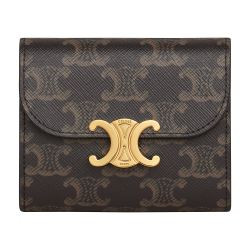Small Triomphe wallet in Triomphe canvas - CELINE | 24S US