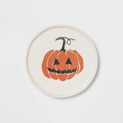 Halloween Pumpkin Stoneware Appetizer Plate - Threshold™ | Target