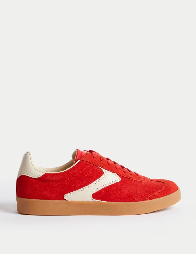 Suede Lace Up Side Detail Trainers | Marks & Spencer (UK)