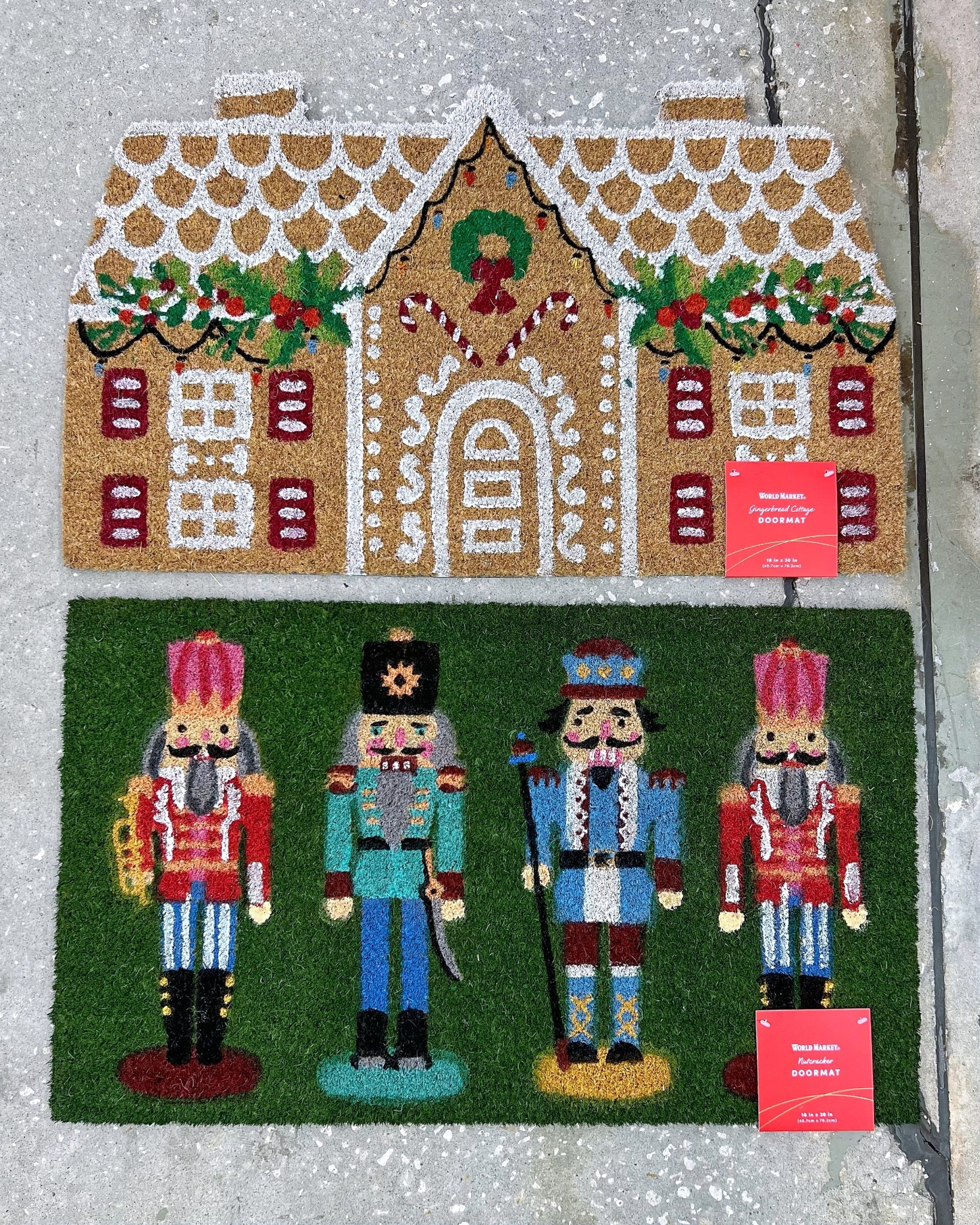 The cutest Christmas doormats from World Market.

Holiday front porch decor, Christmas outdoor decor, Christmas doormat, gingerbread house doormat, holiday doormat, holiday outdoor decor

#LTKHoliday #LTKFindsUnder50 #LTKSeasonal #LTKHome

#LTKStyleTip #LTKFamily #LTKSaleAlert