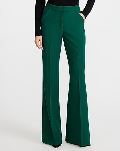 Editor Signature Stretch High Waisted Flare Trouser | Express
