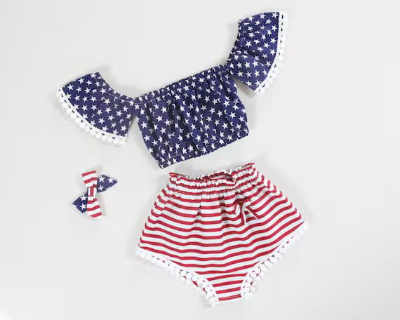 July 4th Baby Girl Clothes Baby Girl Bloomers Baby Girl - Etsy | Etsy (US)