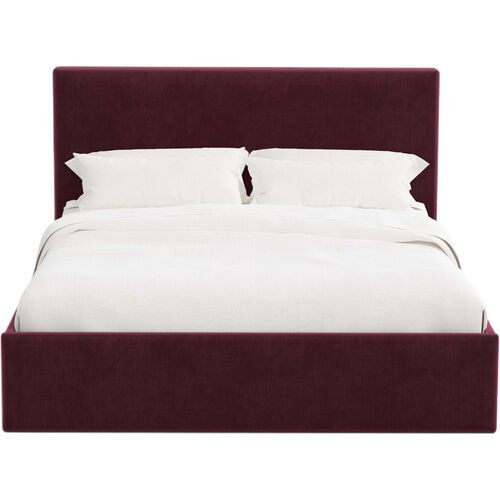 Solaro Performance Velvet Square Low Platform Bed | One Kings Lane