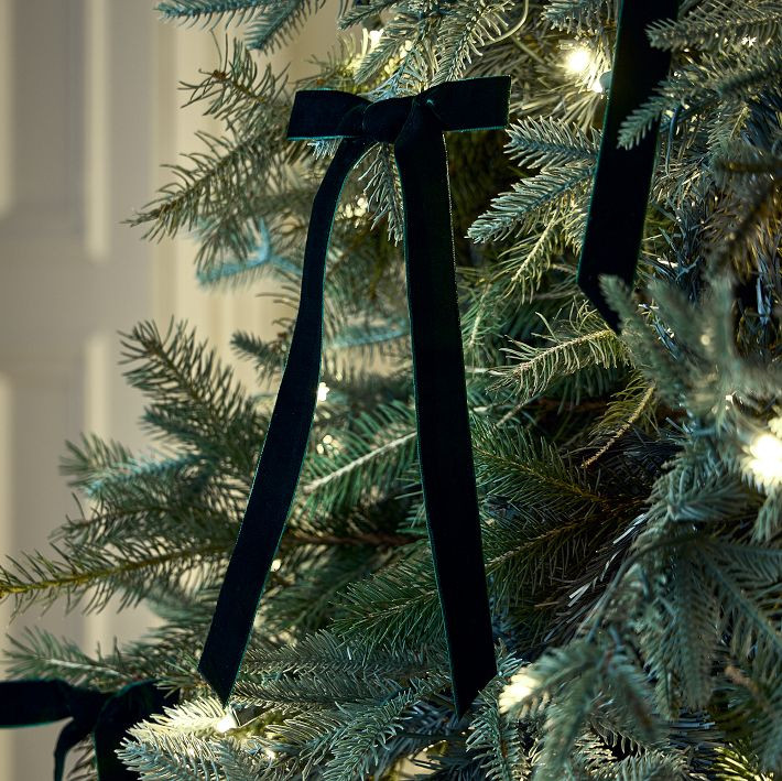 Velvet Clip-On Bow Ornament Sets (Set of 6) | West Elm (US)