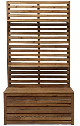 Christopher Knight Home Priscilla Outdoor Wooden Hall Tree, Teak Finish | Amazon (US)
