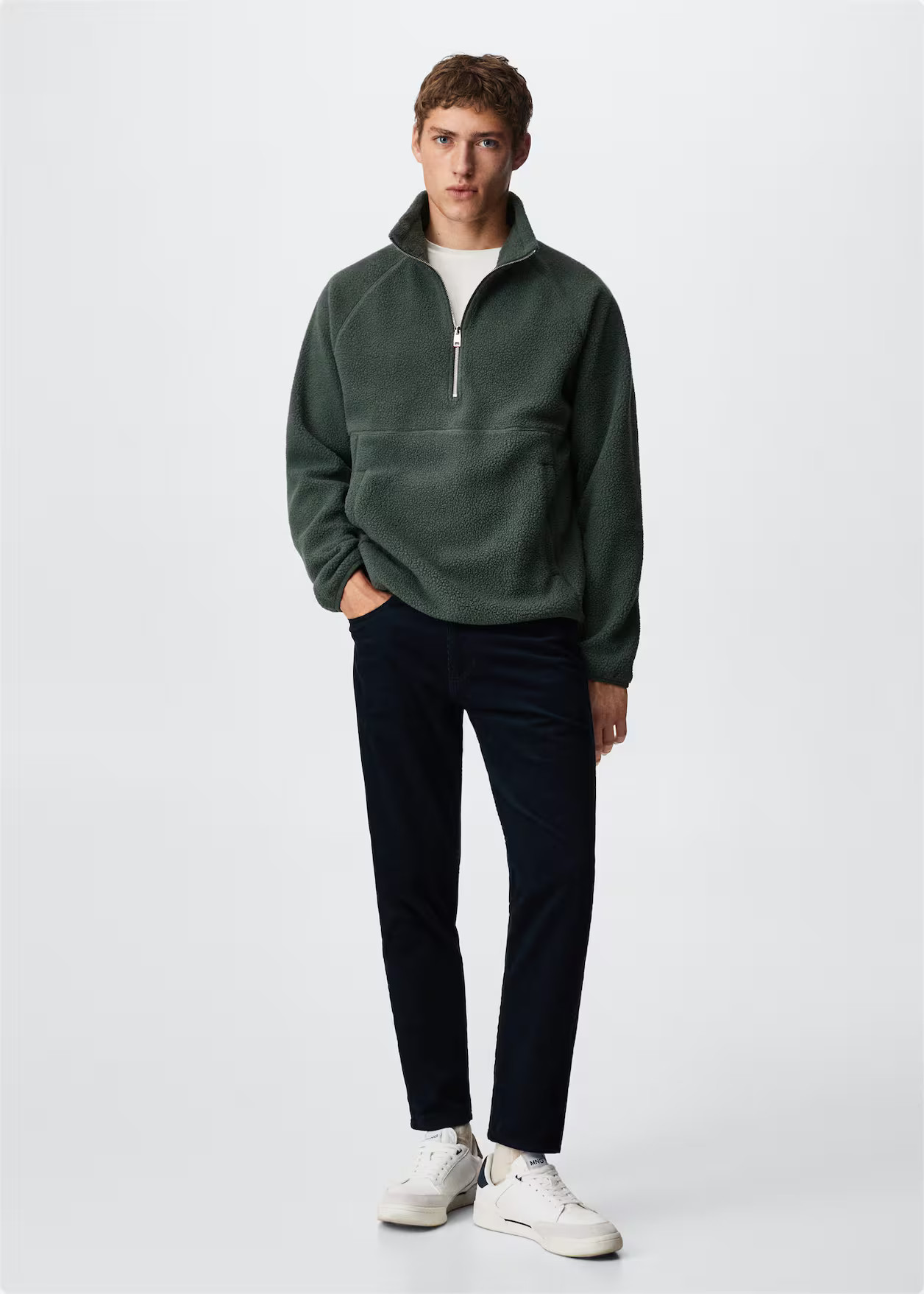 Sherpa pocket sweatshirt -  Men | Mango Man USA | MANGO (US)