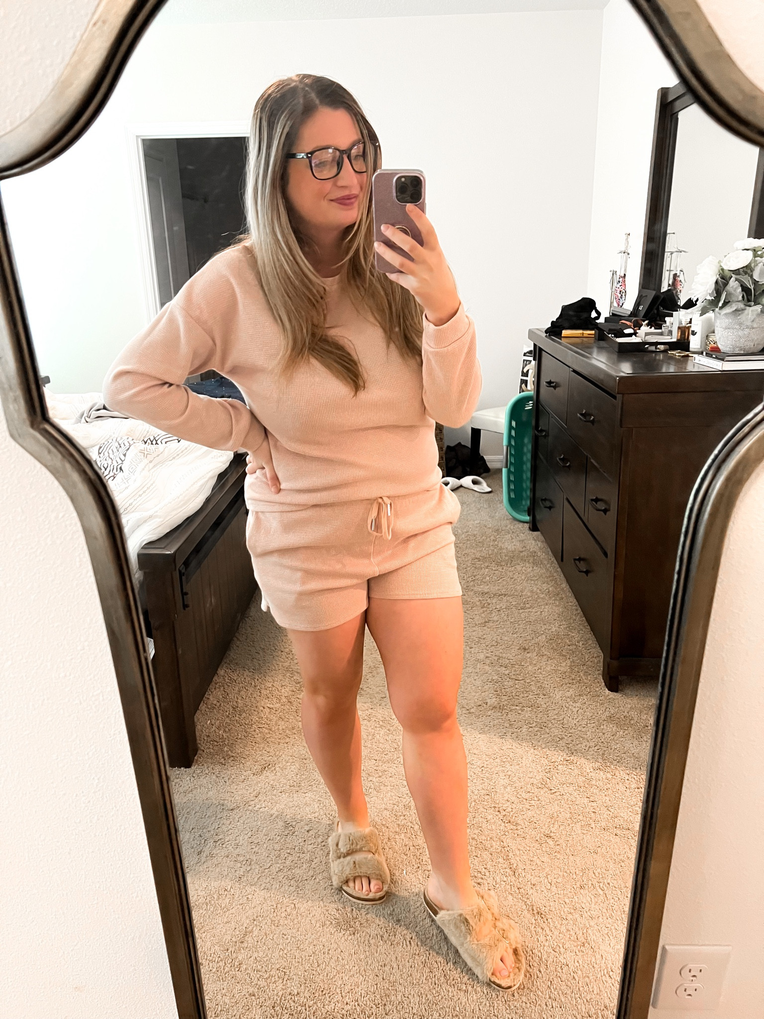 Wfh look
Casual style
Pajamas
Lounge matching set
Furry slippers
Mom life 
Lazy weekend 

#LTKunder50 #LTKstyletip #LTKunder100