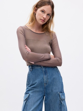 Modern Crewneck Mesh T-Shirt | Gap (US)