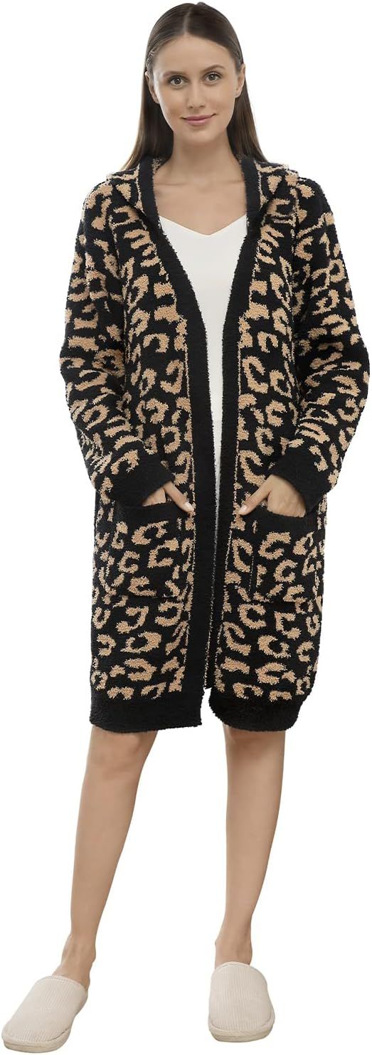Women's Wild Robes,Fashionable Leopard Robe for Women with Pockets,Warm Plush Bathrobe Comfortabl... | Amazon (US)