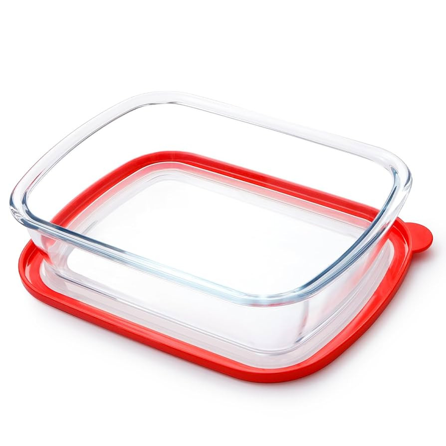 NUTRIUPS Small Tempered Glass Baking Dish with Lid, Glass Pan for One Serving, Food Bakeware for ... | Amazon (US)