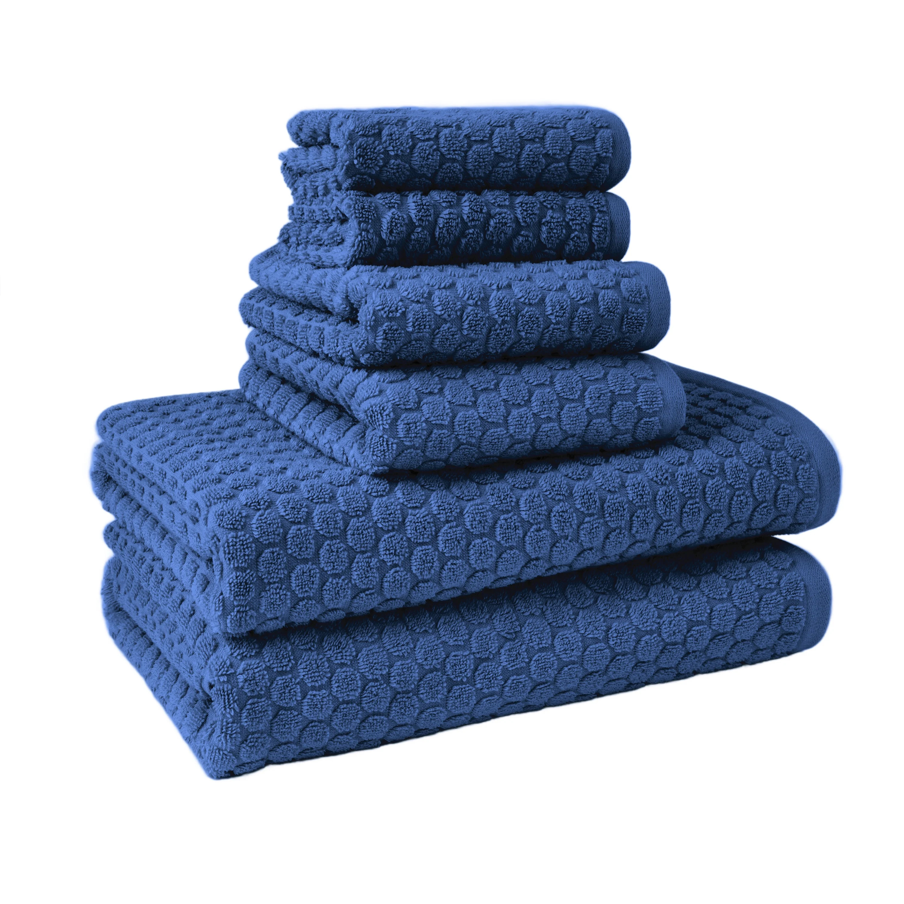 Beautiful Dot 6 Pack Towel Set, Contains 2 Bath, 2 Hand, 2 Wash - Nightshadow Blue by Drew Barrym... | Walmart (US)