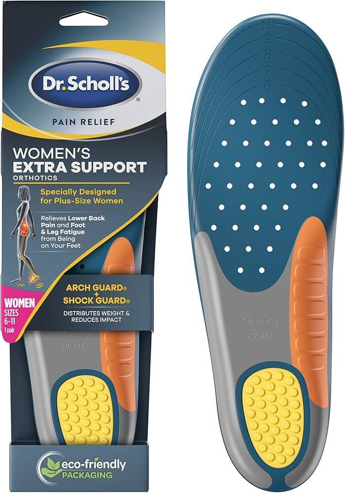 Dr. Scholl's Insoles for Women Extra Support Pain Relief Orthotics Shoe Inserts, Designed for Plu... | Amazon (US)