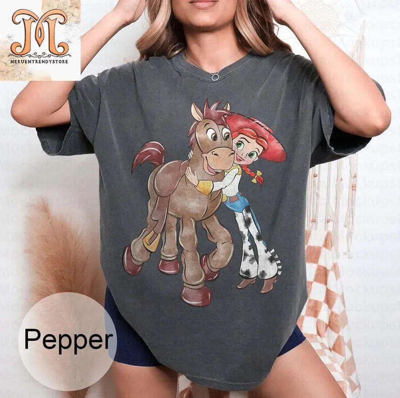 Retro Toy Story Comfort Colors Shirt: Jessie and Bullseye - Etsy | Etsy (US)