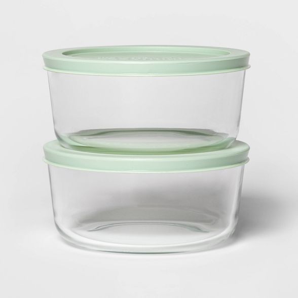 4 Cup 2pk Round Food Storage Container Set - Room Essentials™ | Target