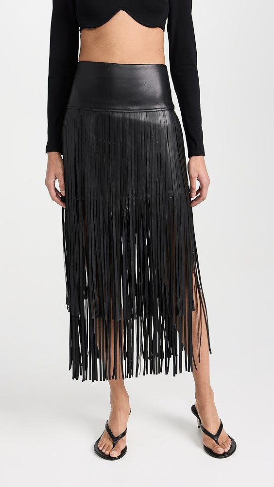 Karolina Faux Leather Fringe Skirt | Shopbop