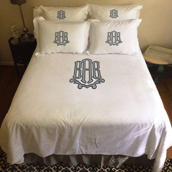 Applique Monogrammed Duvet Set | Etsy (US)