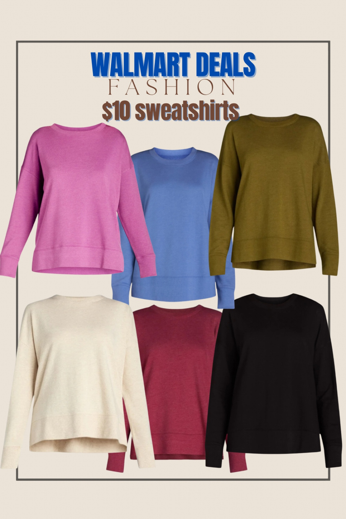 Walmart Deals. $10 super soft sweatshirts. 
I get an XXL for booty coverage with leggings!

@walmart #walmartpartner #walmartdeals

#LTKFindsUnder50 #LTKSaleAlert #LTKStyleTip