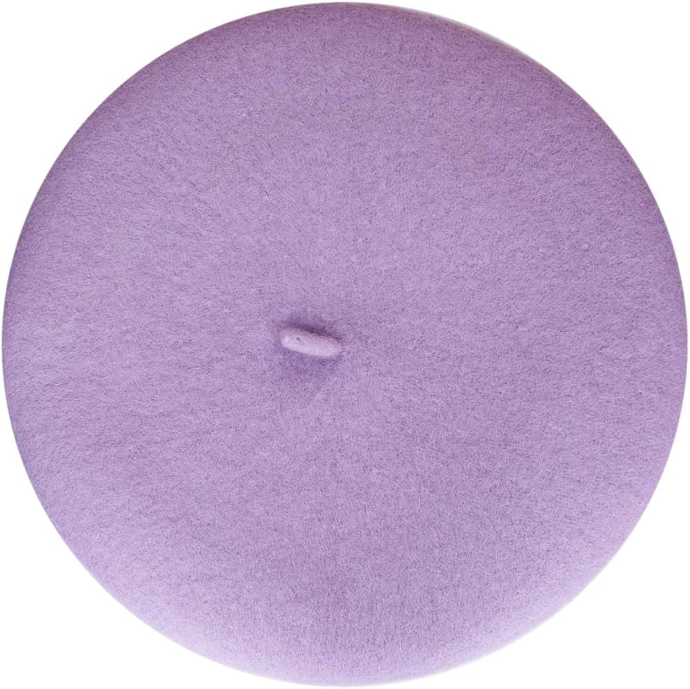 Gllutt Women Wool Beret Hat French Style Solid Color | Amazon (US)