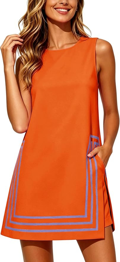 Bankeng Women's 2 Piece Sets Casual Color Block Crewneck Short Sleeve Pullover Tops Matching Shor... | Amazon (US)