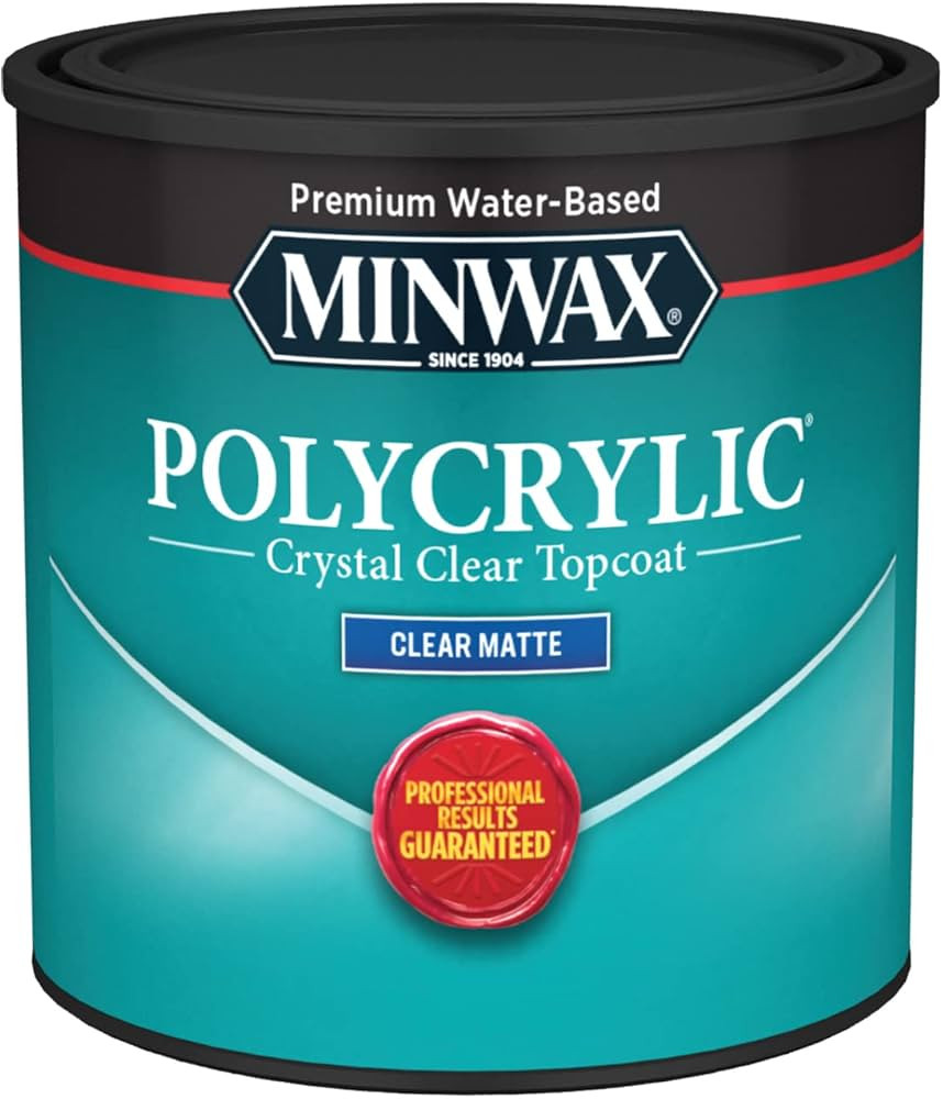 Minwax 222224444 Polycrylic Protective Wood Finish, Clear Matte, ½ Pint | Amazon (US)