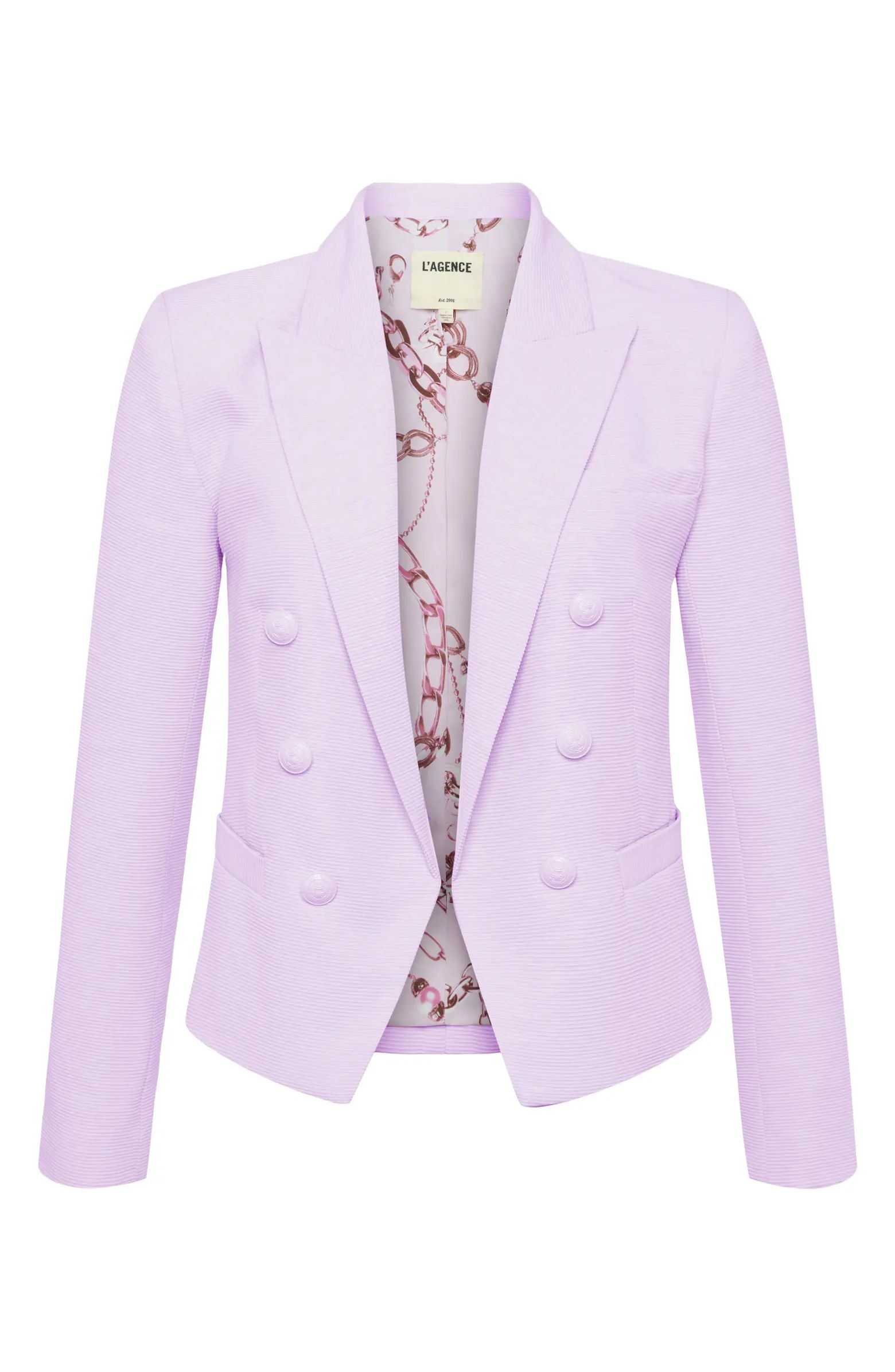 L'AGENCE Brooke Texture Double Breasted Crop Blazer | Nordstrom | Nordstrom