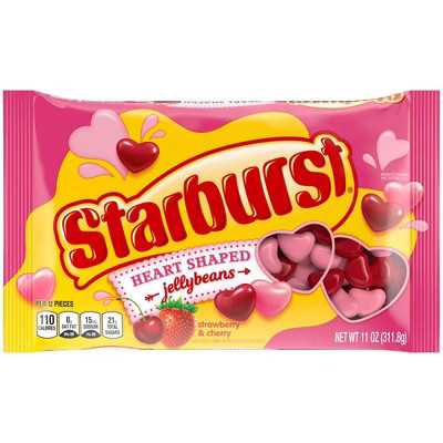 Starburst Strawberry and Cherry Valentine's Heart Shaped Jellybeans Candy - 11oz | Target