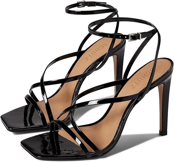 Schutz Women's Bari Sandal, Black, 6.5 | Amazon (US)