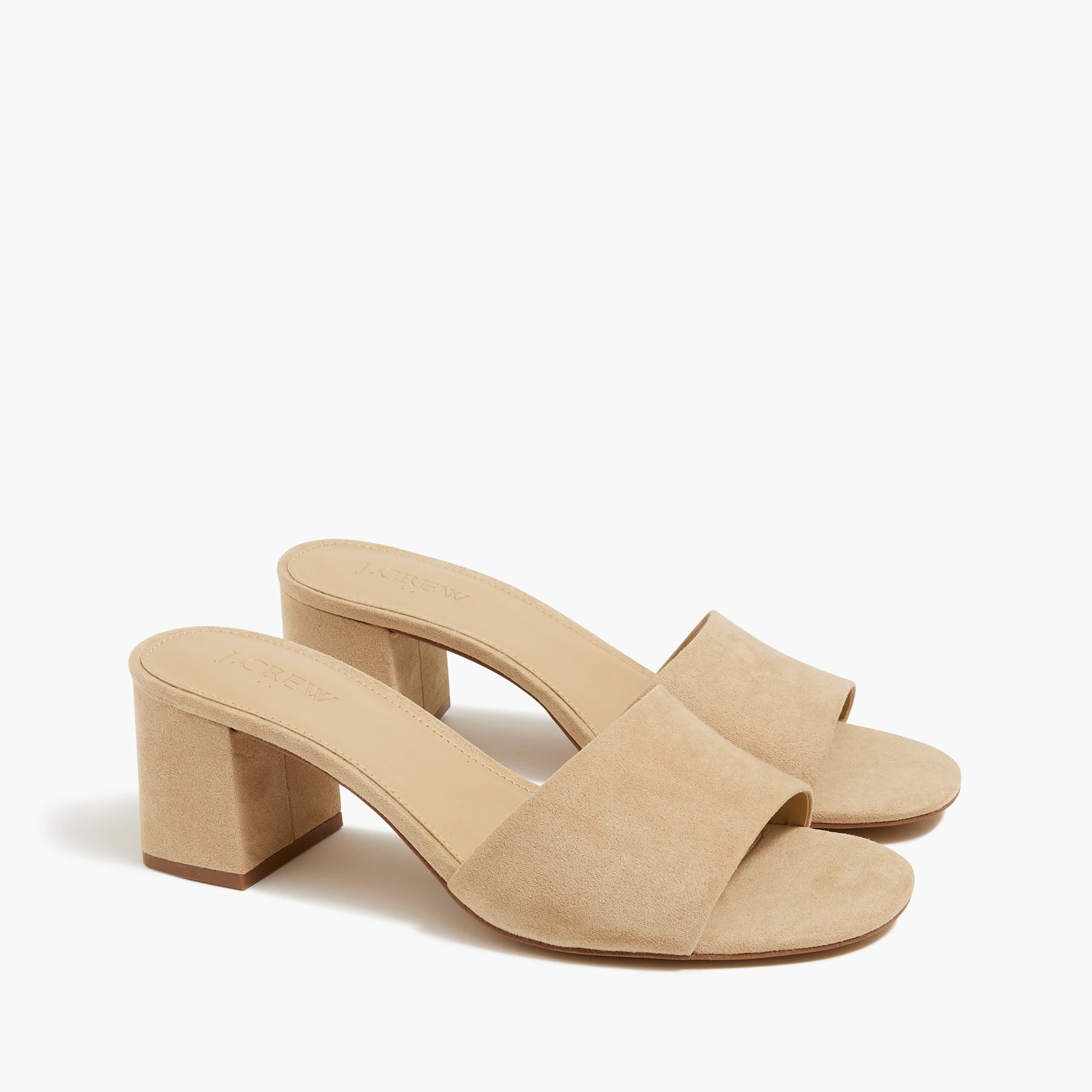 Sueded block-heel sandals | J.Crew Factory