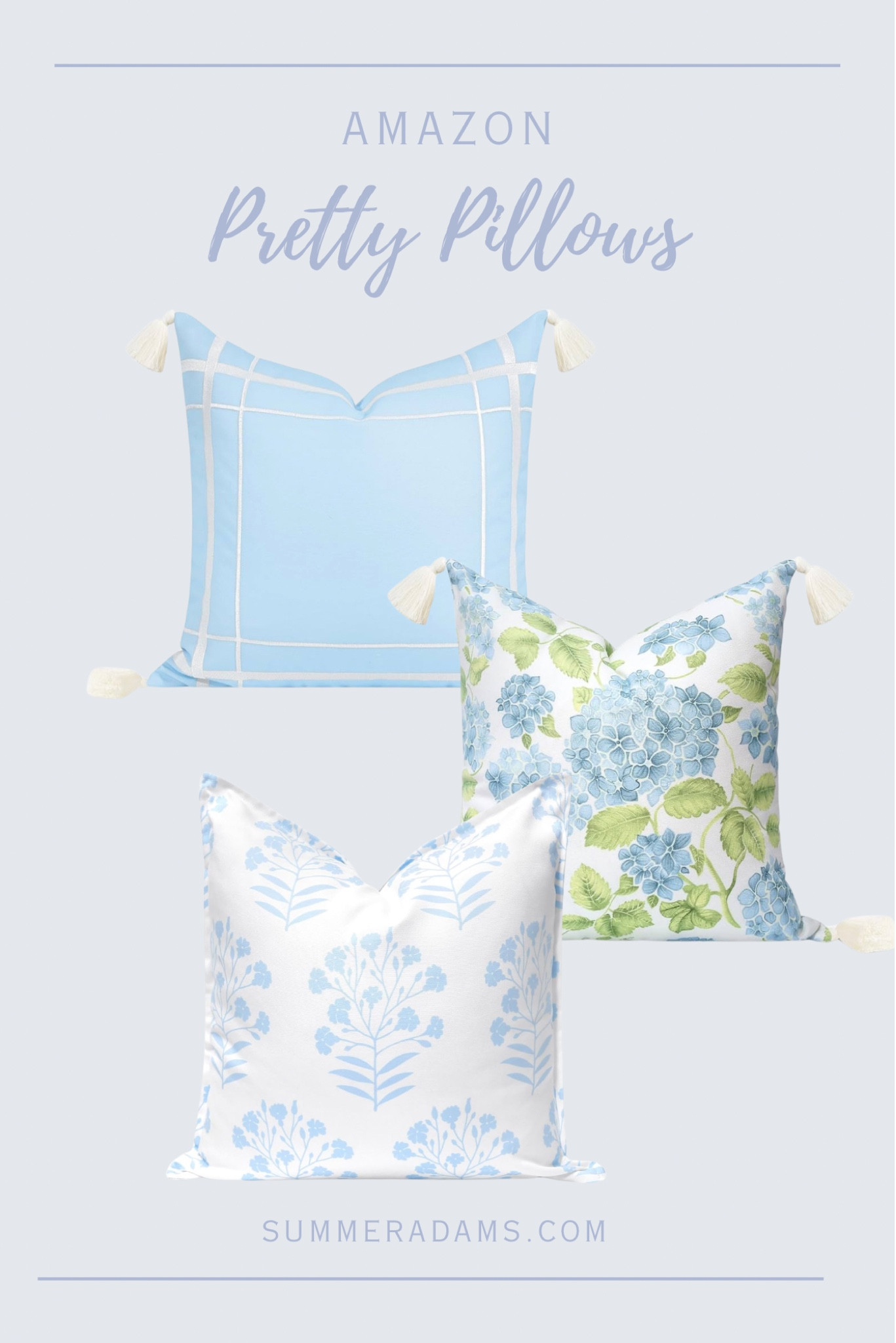 Blue and green spring pillows 

#LTKHome #LTKStyleTip #LTKFindsUnder50