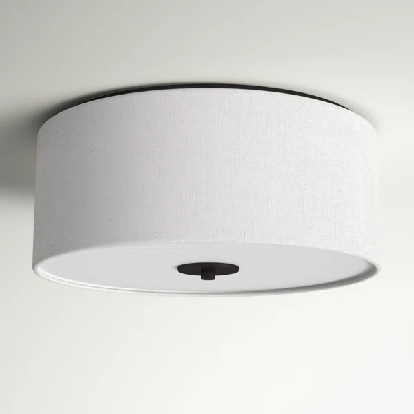 Glynn 3 - Light 18'' Shaded Drum Flush Mount | Wayfair North America