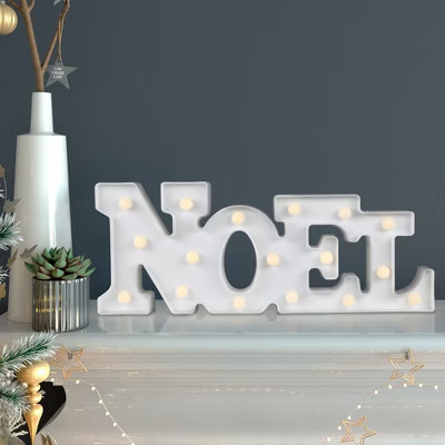 Northlight LED Lighted NOEL Christmas Marquee Wall Sign - 17" - White | Target
