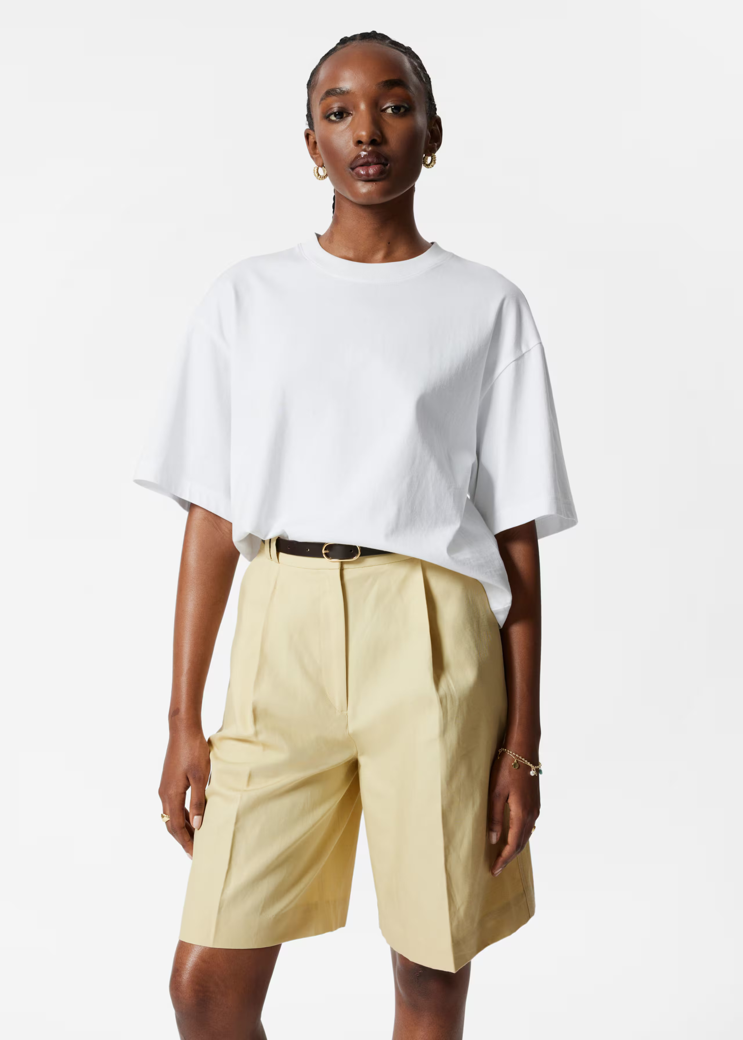 T-shirt structuré - Blanc - T-shirts - & Other Stories FR | & Other Stories EU