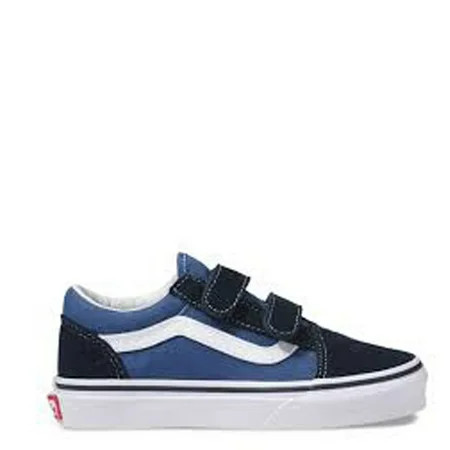 Vans Kids Old Skool V Skate Shoe Navy/True White 2.5 | Walmart (US)