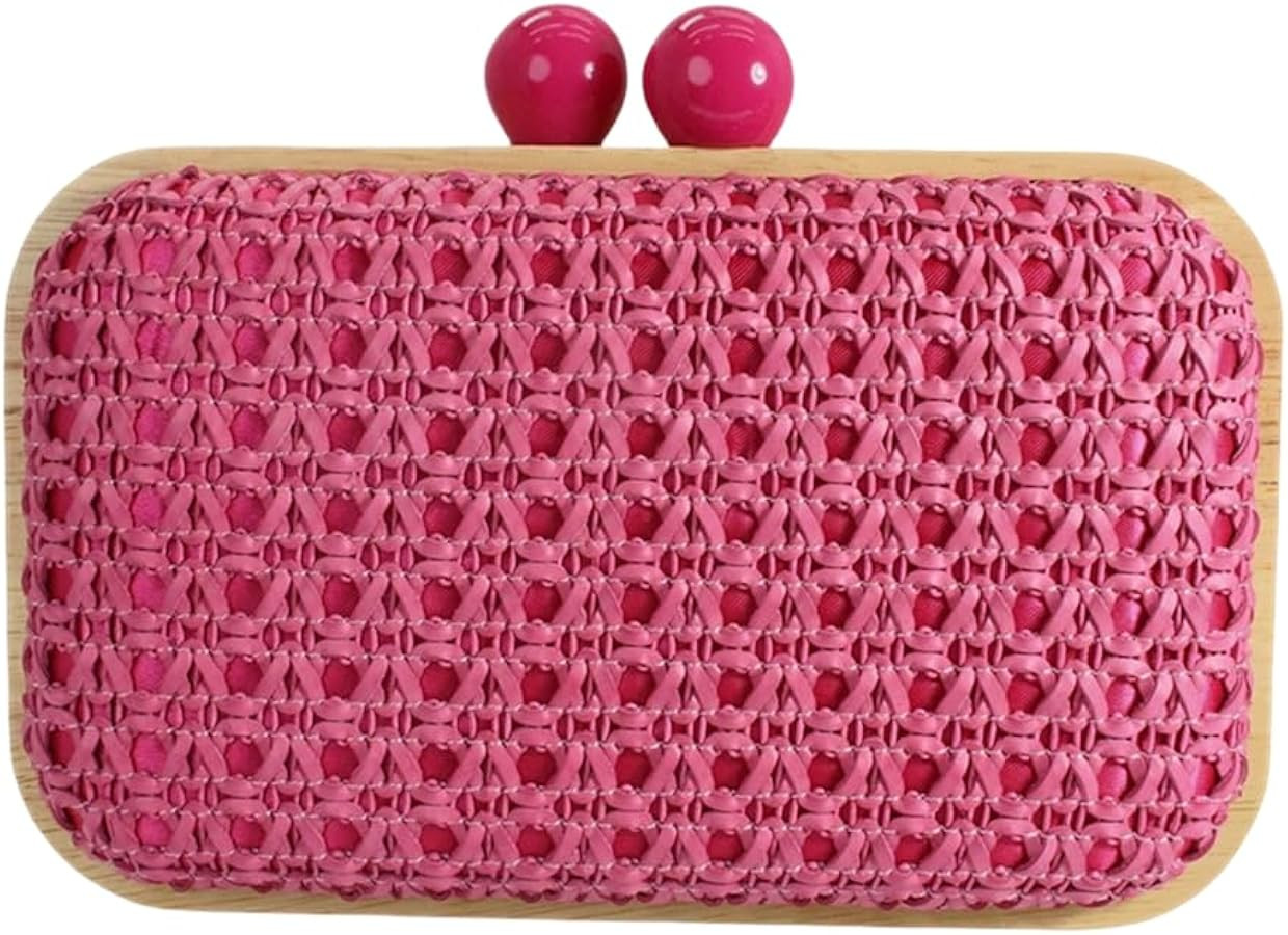 Women Straw Clutch Purse Handwoven Summer Evening Bag Beach Straw Handbag Wedding Party Clutch Ba... | Amazon (US)