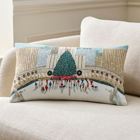 Nicole Cicak Plaza Christmas Tree Pillow Cover | West Elm (US)