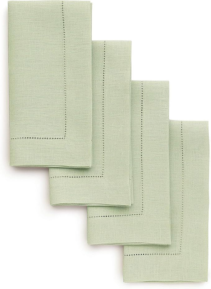 Solino Home Linen Dinner Napkins 20 x 20 Inch – Sage Green, 100% Pure Linen Fall Cloth Napkins ... | Amazon (US)