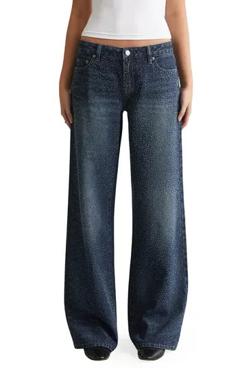 PacSun Dannessa Diamante Baggy Jeans in Dark Indigo at Nordstrom Rack, Size 28 | Nordstrom Rack