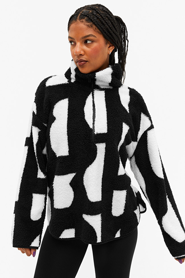 Half-zip fleece jacket | Monki