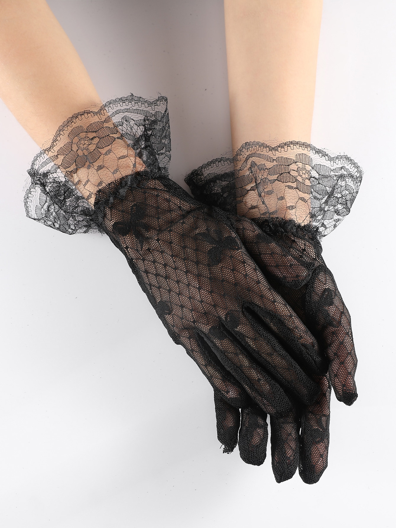 Lace Bow Knot Pattern Gloves | SHEIN