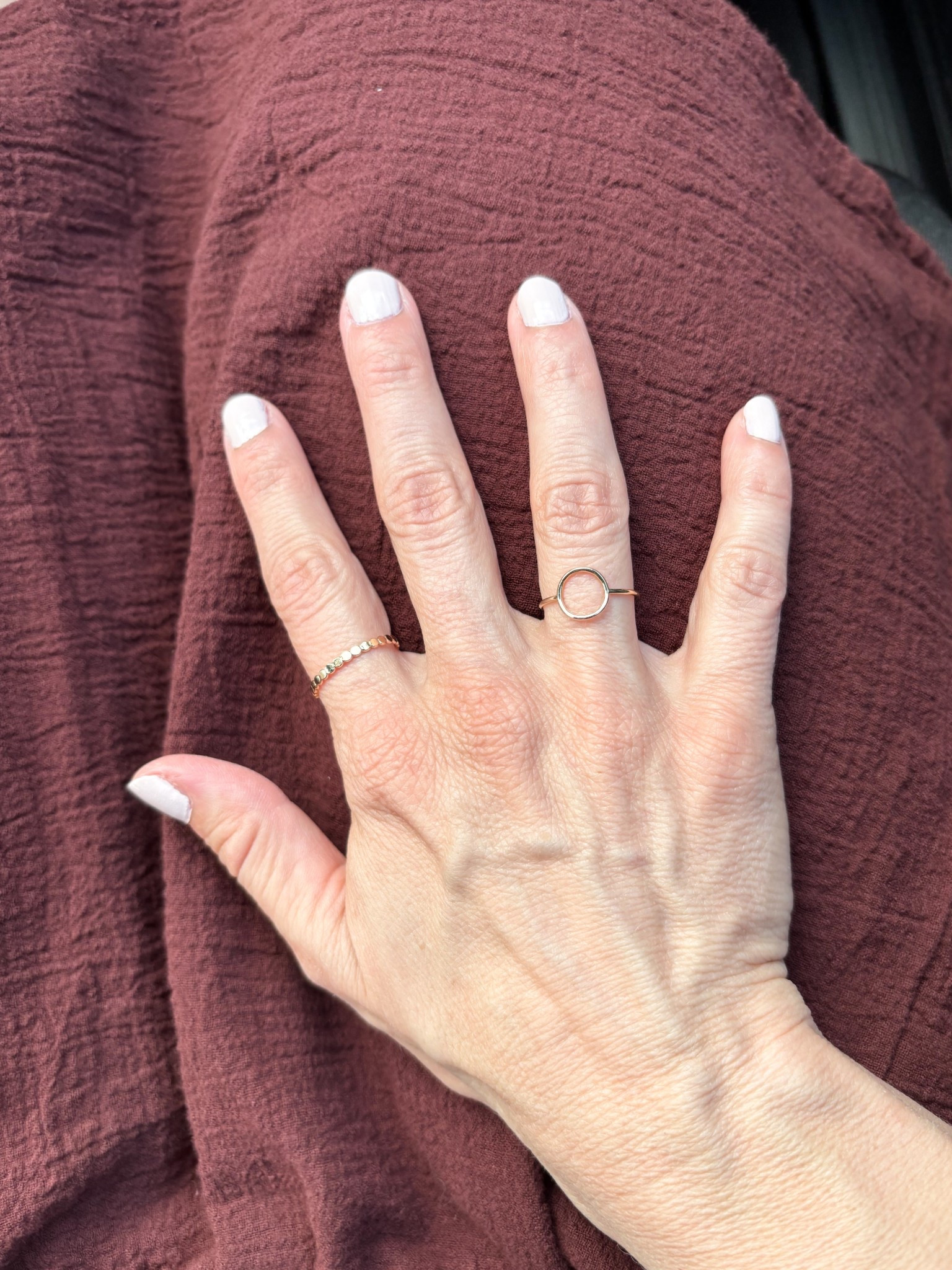 Minimalist rings + one of my favorite nail polish shades - a very light pink shade called soulmate 

#LTKPetite #LTKootd #LTKselfcare