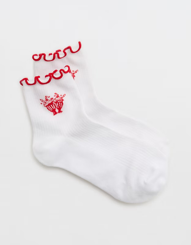 Aerie Scallop Tipping Bobby Socks | Aerie