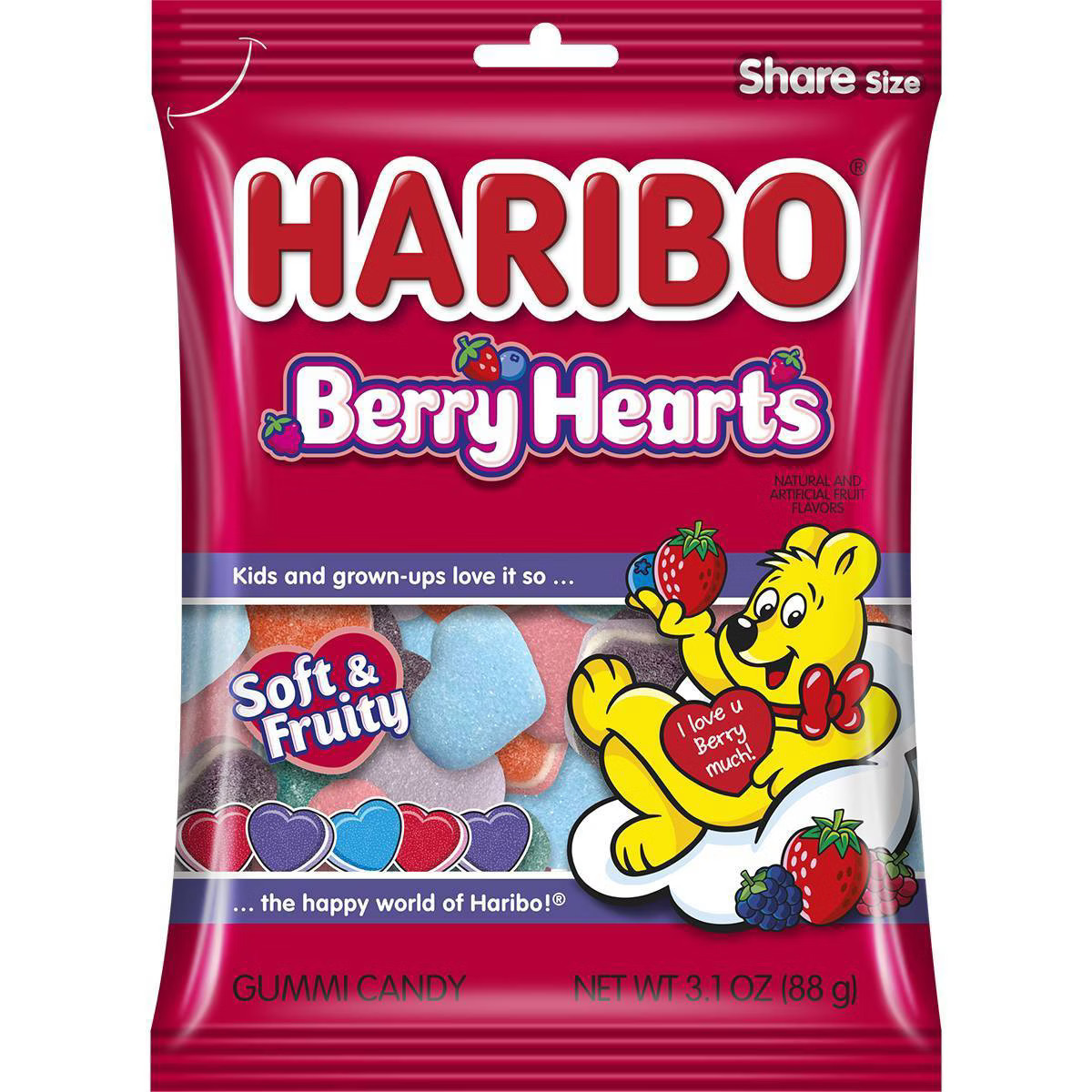 Haribo Valentine's Berry Hearts Bag - 3.1oz | Target