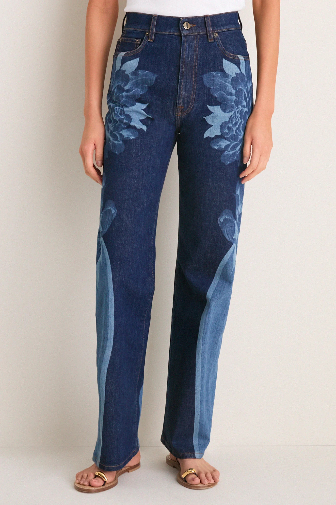 Queen Peony Placee Straight Leg Jean | Tuckernuck (US)