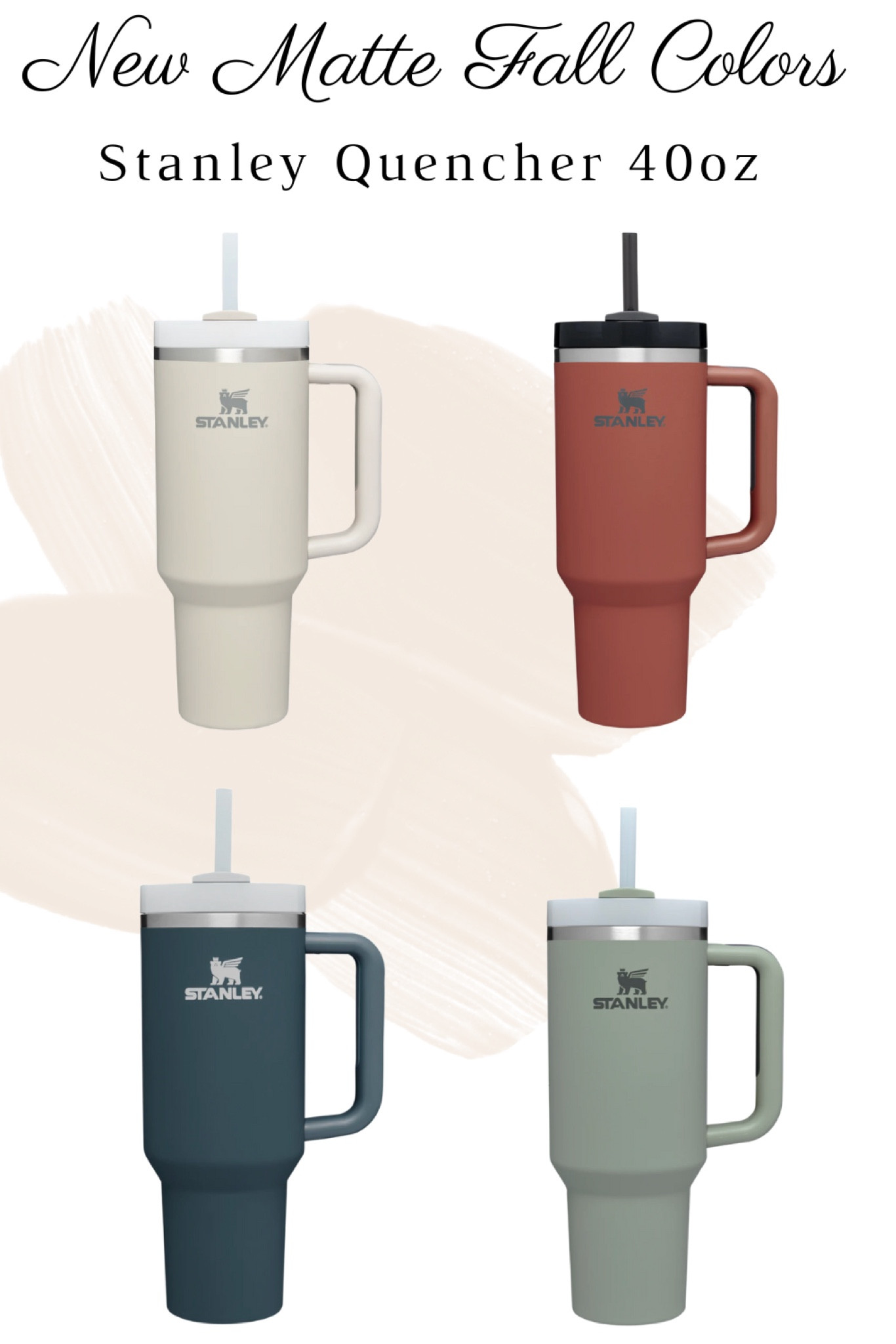 New matte fall colors for the Stanley thirst quencher H2O tumbler in 40 oz #giftideas #giftideasforher #giftideasforteachers #stanley #stanleycup #tumbler #christmasideas 

#LTKunder50 #LTKHoliday #LTKSeasonal