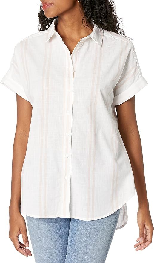 Amazon Brand - Goodthreads Women's Washed Cotton Short-Sleeve Shirt | Amazon (US)