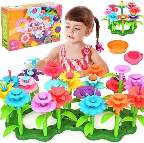 Flower Building Toy Garden Building Blocks Toy Set for Kids, 101 PCS Educational Toy Creative Pla... | Amazon (US)