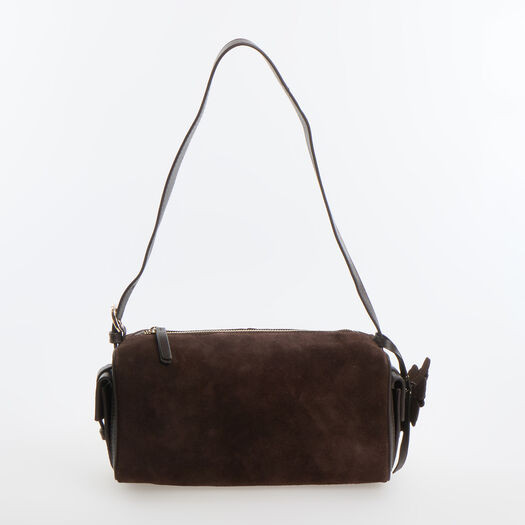 Brown Suede Shoulder Bag | TK Maxx