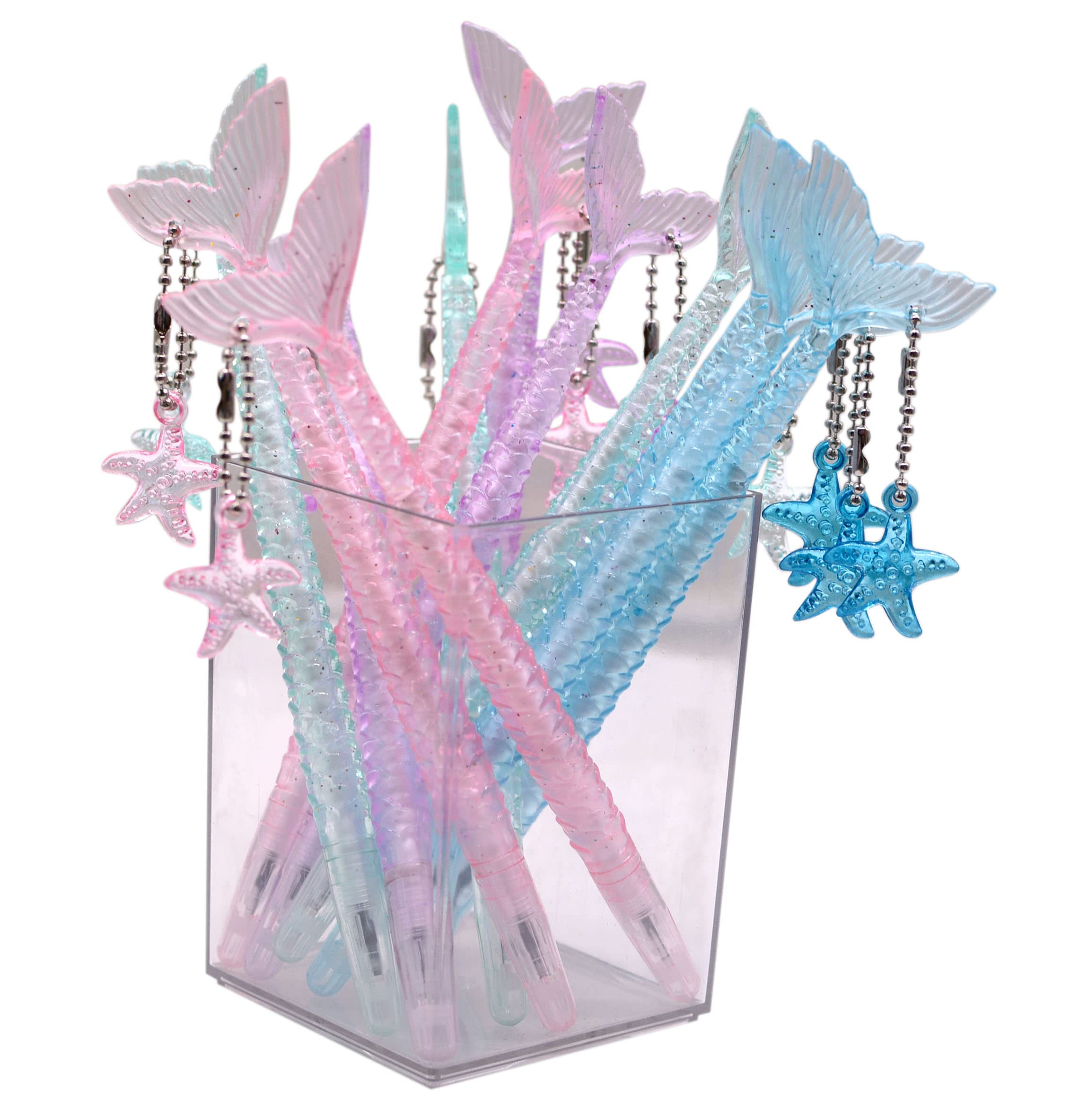 YYaaloa 12pcs Cute Mermaid Novelty Gel Ink Writing Pens 0.5 mm Black Ink Fun Kawaii Pens Bulk for... | Amazon (US)